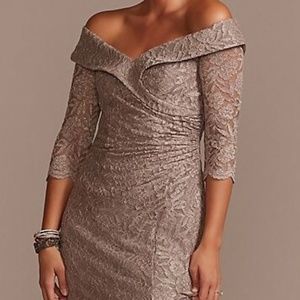 David’s bridal size 8 Mother if the bride dress Portobello in color
